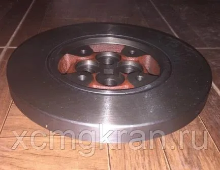 Шкив демпфер коленчатого вала двигателя Shangchai D6114 — изображение 3