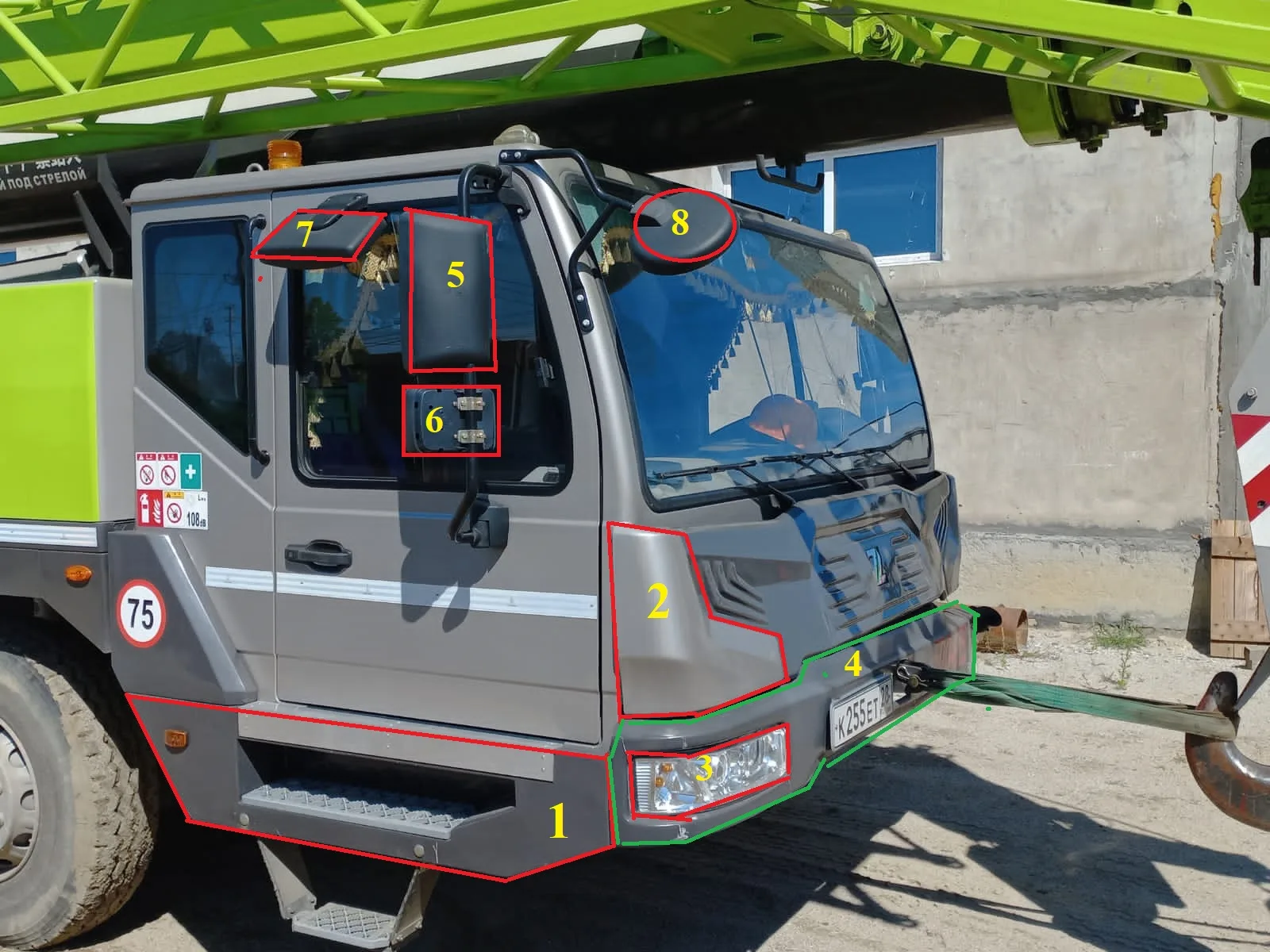 Зеркало автокрана Zoomlion ZTC